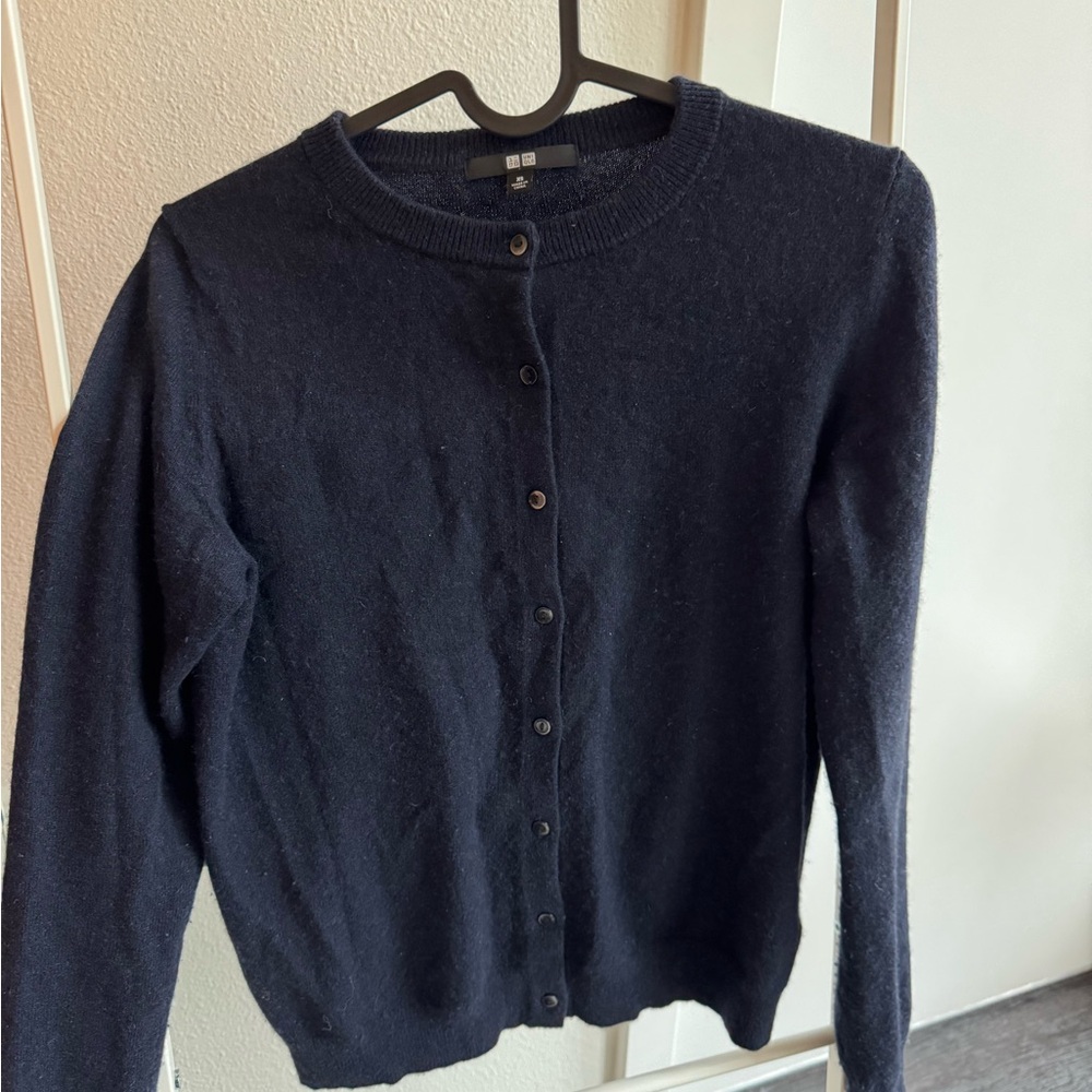 Uniqlo Women's Navy cardigan XS 100% Cashmere